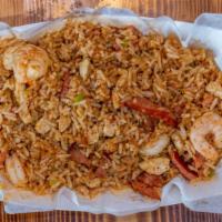 Cajun Fried Rice · Shrimp, Chicken, Sausage.