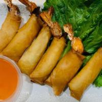 Rocket Shrimp · Shrimp wrapped with onion and deep-fried. Served with house sweet and chili sauce
