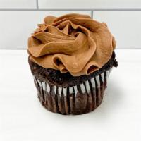 Vegan Chocolate Cupcake · Vegan chocolate cake topped with vegan chocolate buttercream