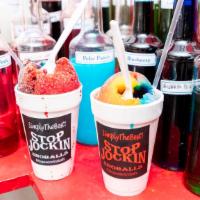 Snoball Cup Sizes (Large) · Up to two flavors.