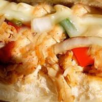 Chicken Philly (Regular) · Chicken, grilled sautéed onions, bell pepper, mushroom, and American Swiss cheese. 470 cal.
