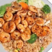 Shrimp Teriyaki · Served with white rice or fried rice and mixed vegetables.