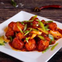 Veg Chilli Appetizers · An Indo Chinese fusion dish, it is crispy, and has a spicy, sweet and sour taste. Baby corn/...