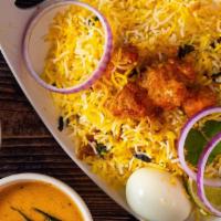 Non-Veg Biryanis · Basmati rice cooked with choice of meat, blended with herbs and spices, and then garnished w...