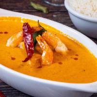 Shrimp Coconut Curry  · Shrimp cooked with coconut milk and spices