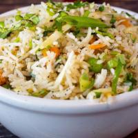 Veg Fried Rice · Wok stir-fried cooked rice with loads of veggies blended with sauces and tossed with various...