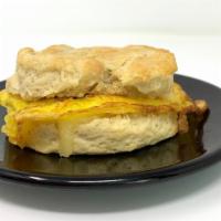 Breakfast Biscuit · scrambled eggs and cheese on a house made biscuit