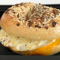 Bagel Sandwich · a house-made bagel with scrambled eggs and cheese