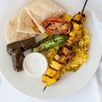 Chicken Kebab · Chicken prepared in a middle eastern style marinade with yogurt and turmeric.