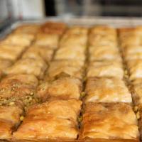 Baklava · Your choice of pistachio, walnut, date or cheese.