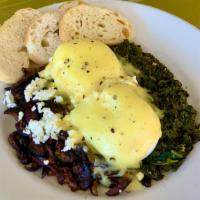 Shiitake Benny · Vegetarian. Same as the root benny but replace the ham with grilled Plethora Farms shiitake ...