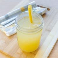 Honey Ginger Lemonade · Local honey, fresh ginger, made to order.