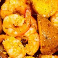 Peeled Shrimp  ( 1 Lb) · 1 lb. peeled Shrimp Seafood boil  ，with Corn and potato