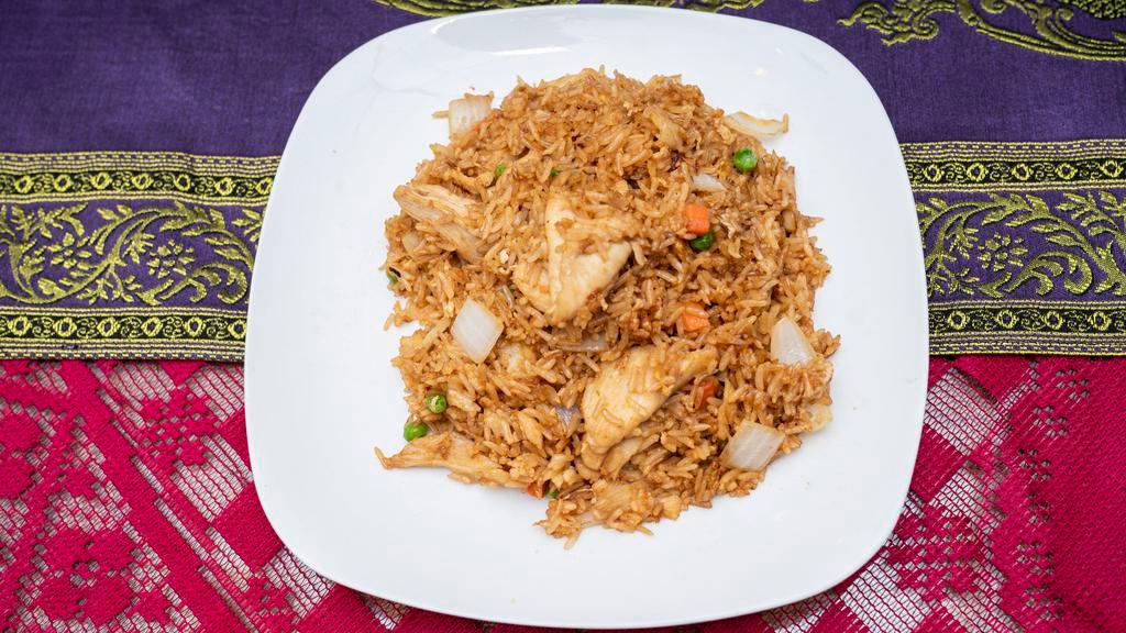 Thai Fried Rice (Kao Pad) · Jasmine rice stir-fried with egg, peas, onions and carrots in our house brown sauce. Due to supply chain issues we may be out of certain ingredients.