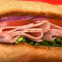 Ham & Cheese (Whole) · Ninety-eight percent fat-free or low salt. Hormel ham and smoked Provolone. 810 calories.