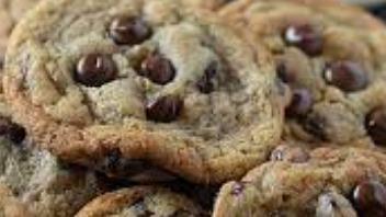 Chocolate Chip Cookies · Golden brown with a generous amount of chocolate chips.