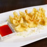 Crabmeat Rangoon · Six pieces. Crabmeat, cream cheese, crispy wonton wrapper, served with sweet and sour sauce.