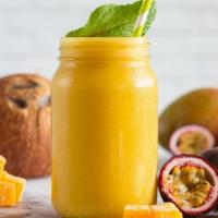 Passion Fruit Smoothie · Fresh Passion Fruit,  Ice and 100% Cane Sugar. Simply Delicious!