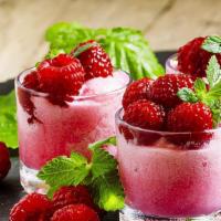 Raspberry Smoothie  · Fresh Raspberries. Made to Order , Ice and 100% Cane Sugar. Simply Delicious!