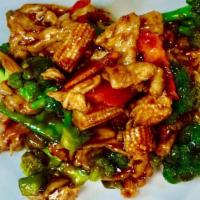 Chicken W. Garlic Sauce 鱼香鸡 · Hot and spicy.