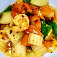 Shrimp With Chinese Vegetable 杂菜虾 · 