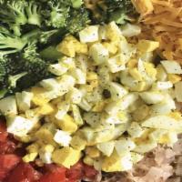 One Custom Salad · Customize your salad to your liking from a plethora of options and enjoy! You choose to pair...