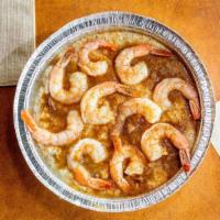 Large Shrimp & Grits · Plump shrimp in a low country turkey sausage gravy with a little kick, served over creamy ch...