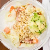 Poke Salad · Most popular. Please note: shrimp, octopus, scallop, and tofu are cooked. Ahi tuna, albacore...