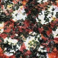 Margherita Pizza · Fresh sliced tomatoes, fresh basil, fresh sliced mozzarella cheese,extra virgin olive oiland...