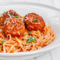 Spaghetti With Meatballs · 100% Beef Meatballs.