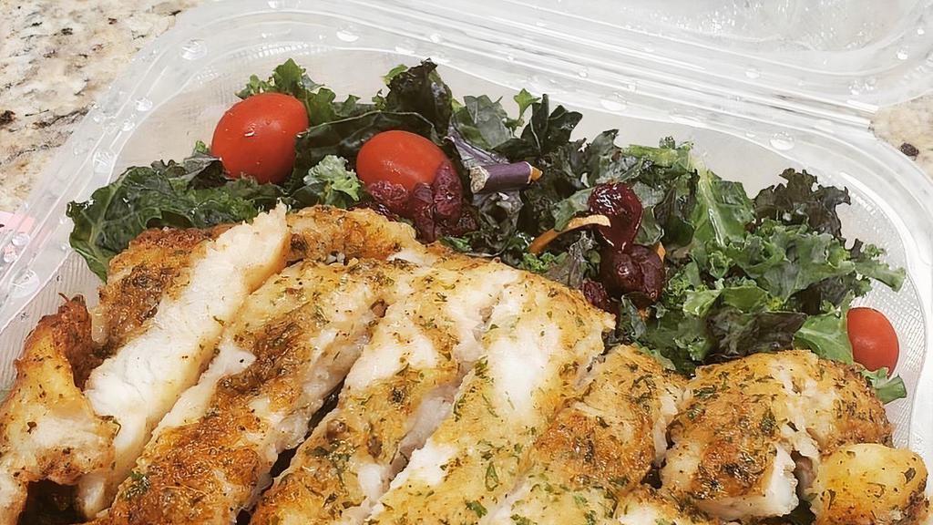 Nola'S Favorite Spicy Chicken · Nola's favorite sauce on sliced roasted chicken breast over the house salad.
