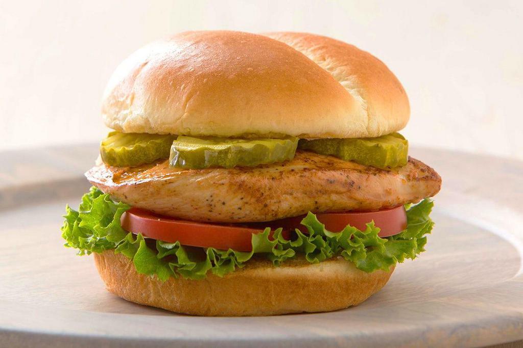 Grilled Chicken Sandwich · lettuce, tomato & pickle. ADD OUR HOUSEMADE CHIPOTLE MAYO