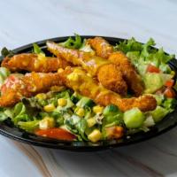 Jalapeño Chicken Salad · House salad with your choice of chicken, jalapeños and dressing.