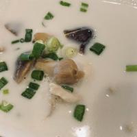 Tom Ka (Coconut) Soup · Thai coconut soup choice of  your meat ( Vegetable, Tofu, Chicken, Shrimp ($2.00 additional)...