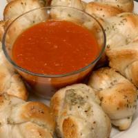 Garlic Knots · 3 pieces with marinara sauce