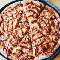 The Mississippian (Medium) · Bbq. Pulled chicken, grilled chicken, smoked bacon, Mozzarella, Pepper Jack.