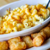Mac & Cheese · With a choice of fruit or tater tots.