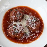 Meatballs · Fontina fonduta, Sunday gravy.