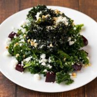 Roasted Beet & Kale · Goat cheese, toasted hazelnut, crispy fried kale, and fresh kale tossed in white balsamic vi...