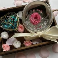 Rose Basket · Beautiful and Reusable Tray includes Real Preserved Rose arrangement that will last over a y...