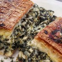 Spanakopita Appetizer · Homemade Spinach Pie Baked With Feta