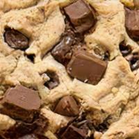 Triple Chocolate Chunk Cookie · Large fresh baked cookie