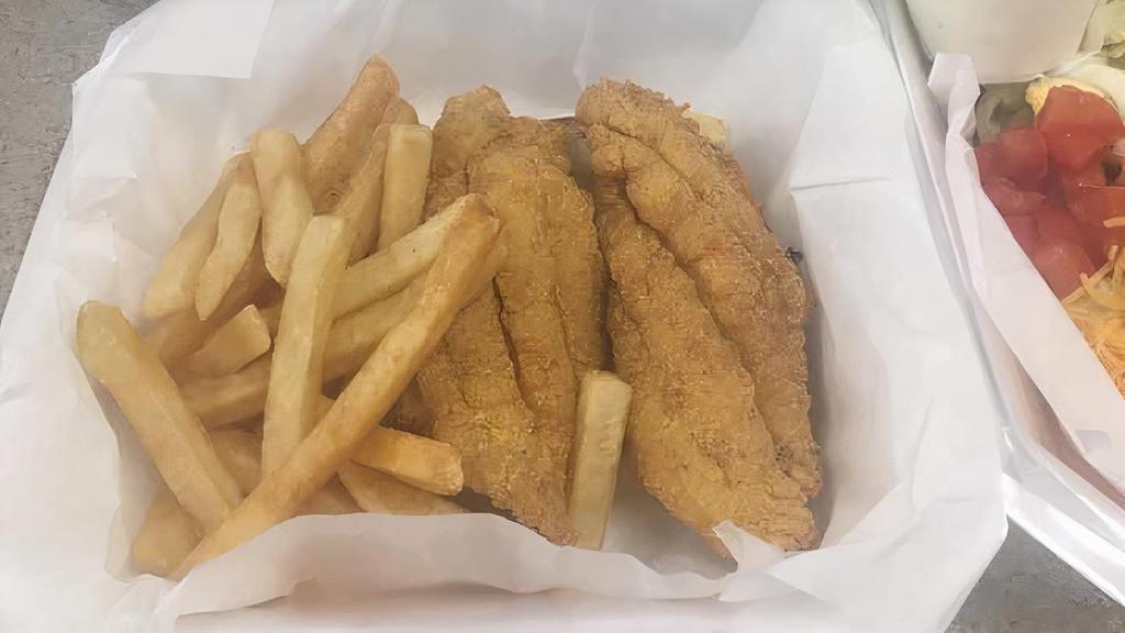 Catfish · 2 catfish fillets with side of fries