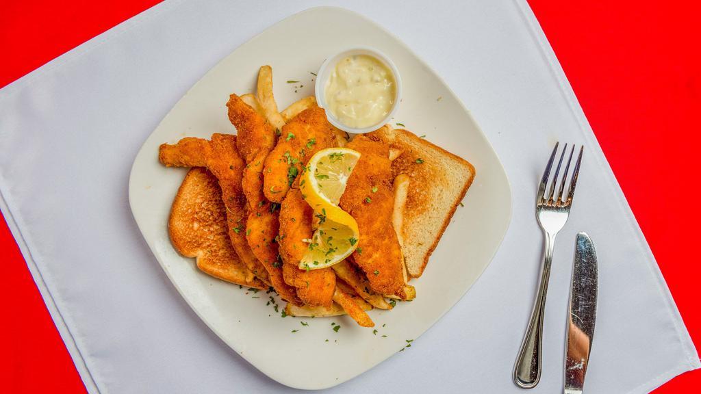 Fried Catfish  · Fried Catfish Served With French Fries.