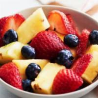 Pineapple Berry Cup · Just pineapples, strawberries, and blueberries.