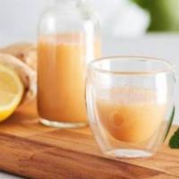 Sniffle Stopper · Ginger, lemon, pineapple mint and cayenne mixed together to help boost your immune system.