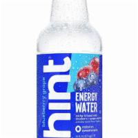 Hint Energy Water · Fruit-infused water with 60 mg of caffeine, 0 calories.