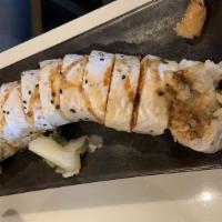 Po-Boy Special Roll · Soy wrapped: shrimp tempura, soft shell crab tempura, crawfish, snow crab, smelt roe, served...