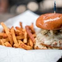 Fried Jalapeno Burger · Topped with fried jalapenos, chipotle mayo and pepper Jack.
