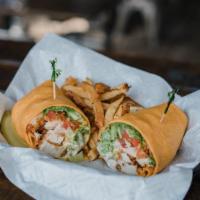Jj'S Chicken Wrap · Fried chicken, shredded cheddar cheese, tomato, lettuce and ranch dressing.
